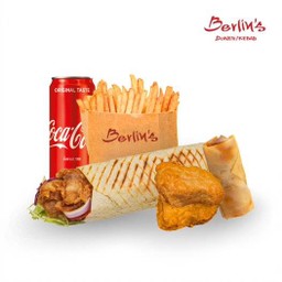 Chicken Wrap (10") with Fries, 1xChicken Spring Roll & 4xNuggets Value Set