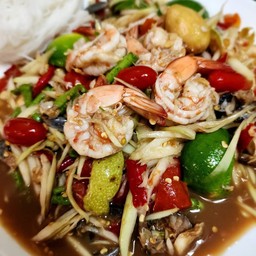 ปูปลาร้ากุ้งสุก มีหมูยอ