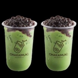 ชาเขียวนม 2 แก้ว