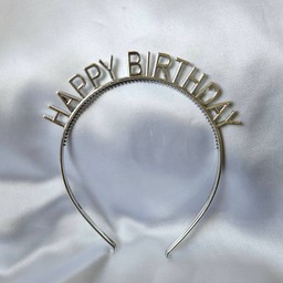 คาดผม HBD สีเงิน