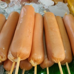 ไส้กรอกรมควันหนังกรอบย่าง ( หม่าล่า )