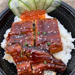 ข้าวหน้าปลาไหลย่าง+ไข่ปลาแซลมอน