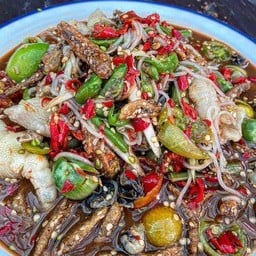 ตำข้าวปุ้นเล็บมือนางก้านจองปลากรอบ