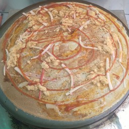 พิซซ่า+ไข่+หมูหยอง+ปูอัด