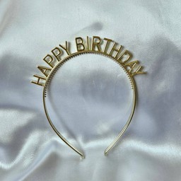 คาดผม HBD สีทอง