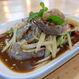 ตำปลาร้ากุ้งสด