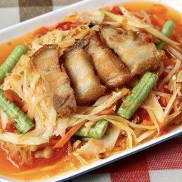 ตำไทยหมูกรอบ.