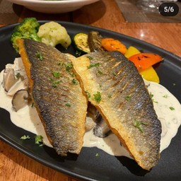 Sea Bass Mushroom Cream Sauce