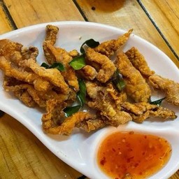 หนังไก่ทอด