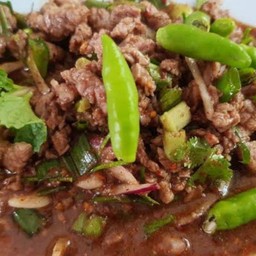 ลาบเนื้อสุก(ขม.ไม่ขม)