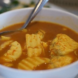 แกงเหลืองปลากะพง+ไข่ปลาริวกิว