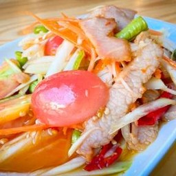 ตำคอหมูย่าง