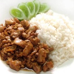 ข้าวไก่ กระเทียม