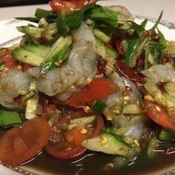 ตำแตงกุ้งสด