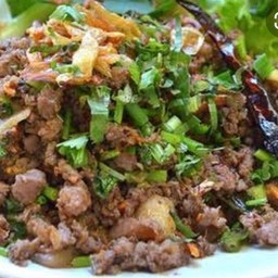 ลาบเนื้อเปรี้ยว(สุก)