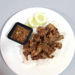 ข้าวหมูย่างน้ำจิ้มแจ่ว