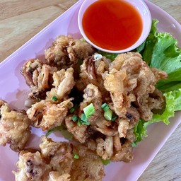 หนวดหมึกทอดกรอบ