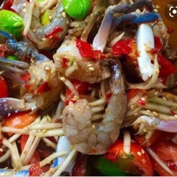 ตำปูม้า+กุ้งสด