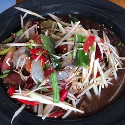 ตำกุ้งสด