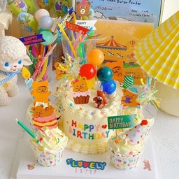 Happy bear party set 6 cupcake Promotion นี้ รบกวนสั่งล่วงหน้าด่วนสุดภายใน3ชม.