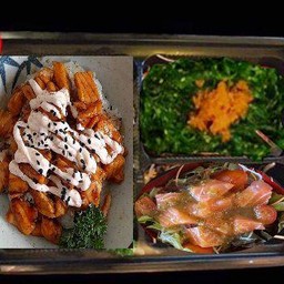 Bento SET มั้ย แซลมอนเทอริยากิ+ยำ 199