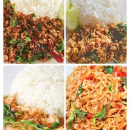 กะเพราพริกแห้ง-ปรุงสด บางบัวทอง