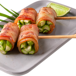 หน่อไม้ฝรั่งพันเบคอน 1 ไม้