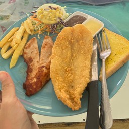 สเต๊กไก่&ปลาทอด