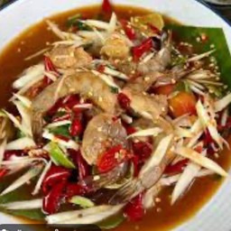 ตำกุ้งสด