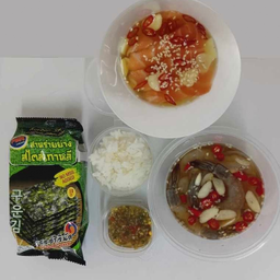 Set แซลม่อนดองน้ำปลา+กุ้งดองน้ำปลา