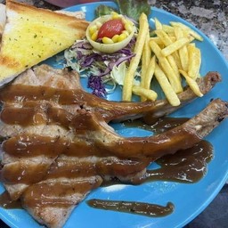 สเต๊กพร๊อกช๊อปชิ้นใหญ่2ชิ้น