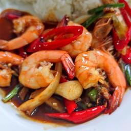 กุ้งผัดน้ำมันหอย