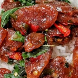 ข้าวกระเพราหมูเชียง+ไข่ดาว