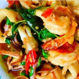 กระเพราทะเล เป็นกับ