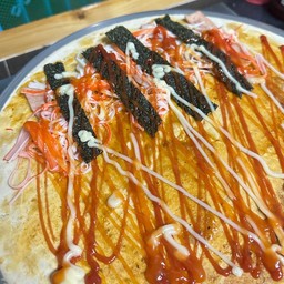 เครป พิซซ่า แฮม ปูอัด สาหร่ายกรอบ