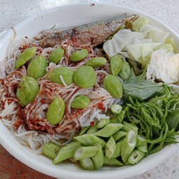 ข้าวปุ้นซาวน้ำปลาร้าสตอปลาทู