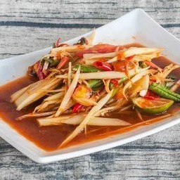 Papaya Salad with Pickled Mussels