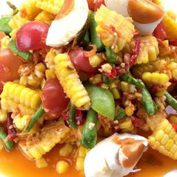 ตำไทยข้าวโพดไข่เค็ม