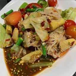 ตำซั่วผักลวก