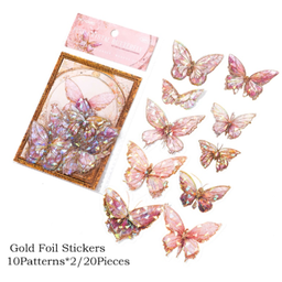 สติ๊กเกอร์ผีเสื้อคริสตัล