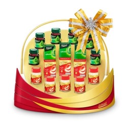 BRAND'S กระเช้า B ซุปไก่ต้นตำรับ 6 ขวด +รังนก 6 ขวด 42ml.