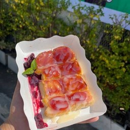 ปังปิ้ง เนยนม+แยมบลูเบอรรี่