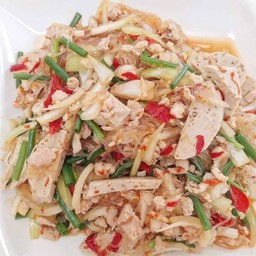 ยำวุ้นเส้นหมูสับ+หมูยอ