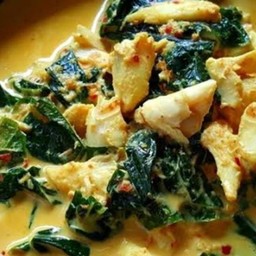 แกงคั่วเนื้อปูใบชะพลู