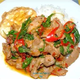 กะเพราตับคู่ไข่
