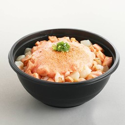 ข้าว โฮตาเตะ กุ้ง แซลมอน ราดซอสเมนไตโกะ