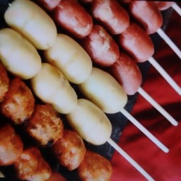 Grilled Squid and Meatballs