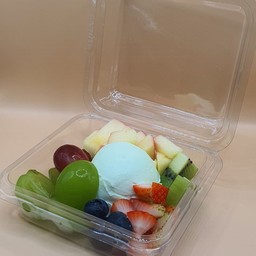 กรีกโยเกิร์ตรสเมลอน 60 กรัม  พร้อมผลไม้