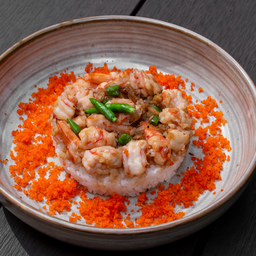 ข้าวกุ้งผัดพริกขี้หนูไข่กุ้ง