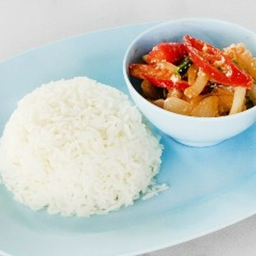 ข้าวปลาหมึกผัดไข่เค็ม